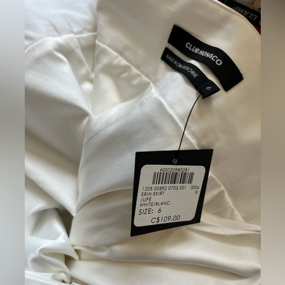 nwt Club Monaco Erin Skirt in Jupe White size 6 - Picture 5 of 12
